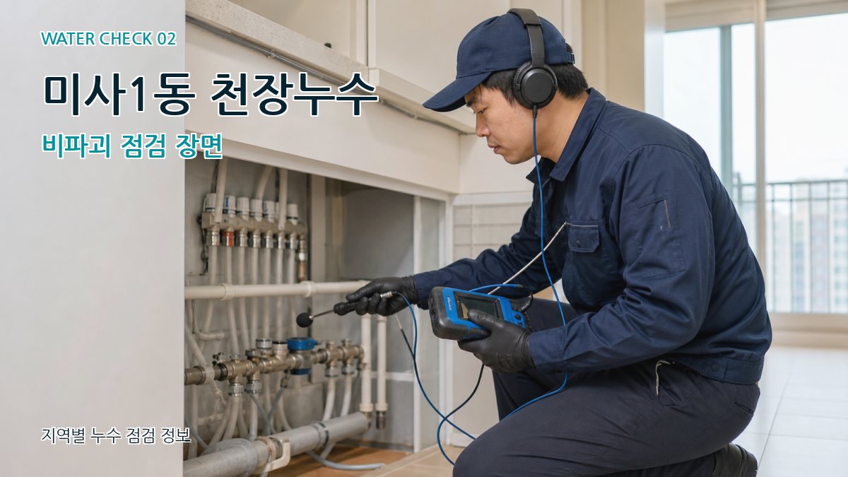 미사1동 천장누수 비파괴 점검 장면