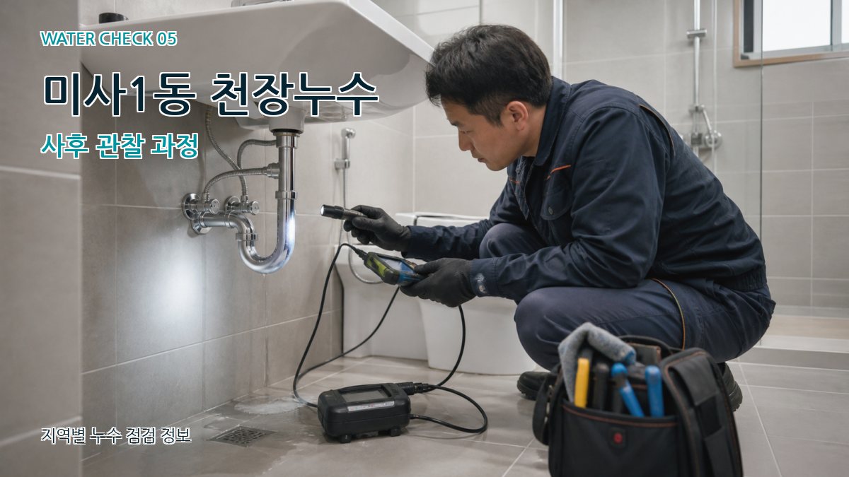 미사1동 천장누수 사후 관찰 과정