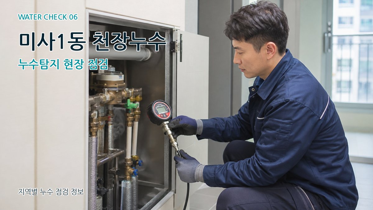 미사1동 천장누수 누수탐지 현장 점검