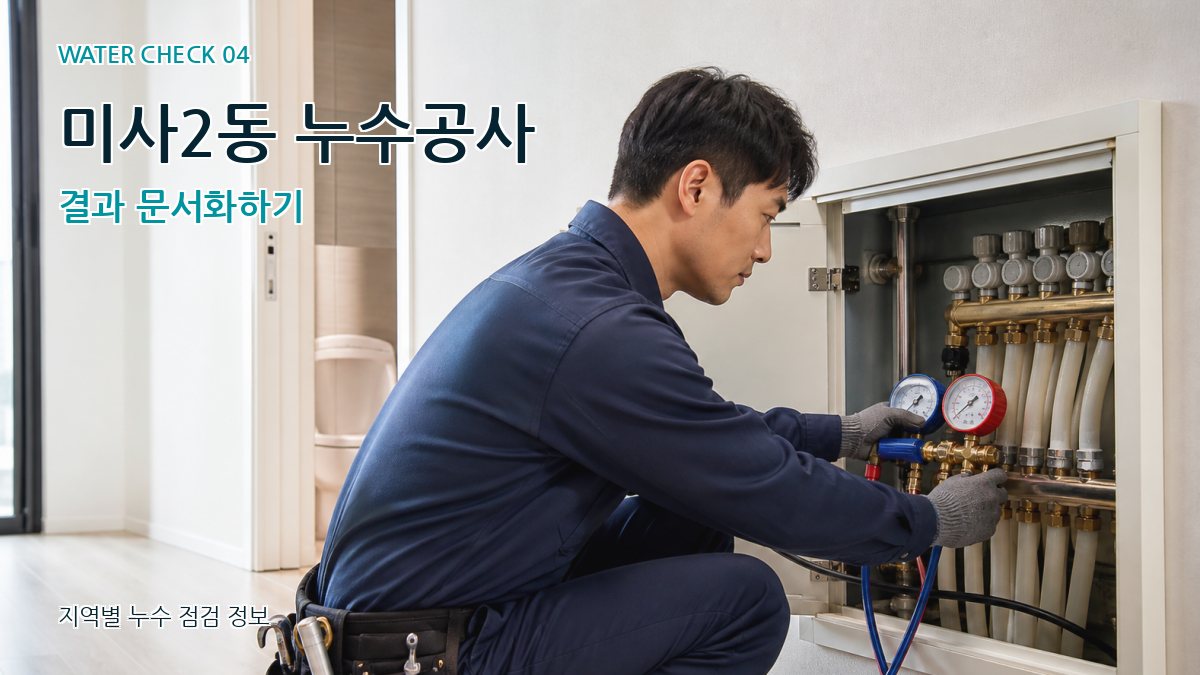 미사2동 누수공사 결과 문서화하기