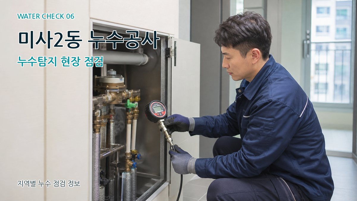 미사2동 누수공사 누수탐지 현장 점검