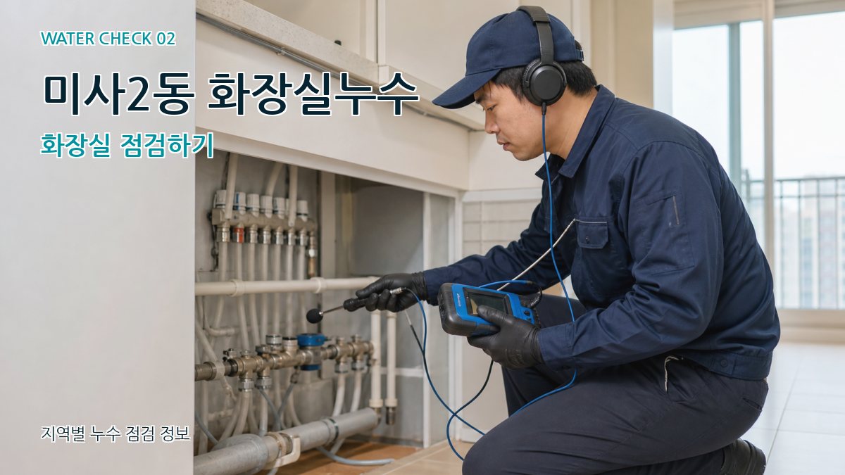 미사2동 화장실누수 누수탐지 이미지