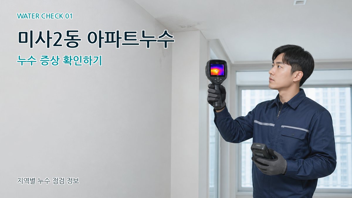 미사2동 아파트누수 누수탐지 이미지