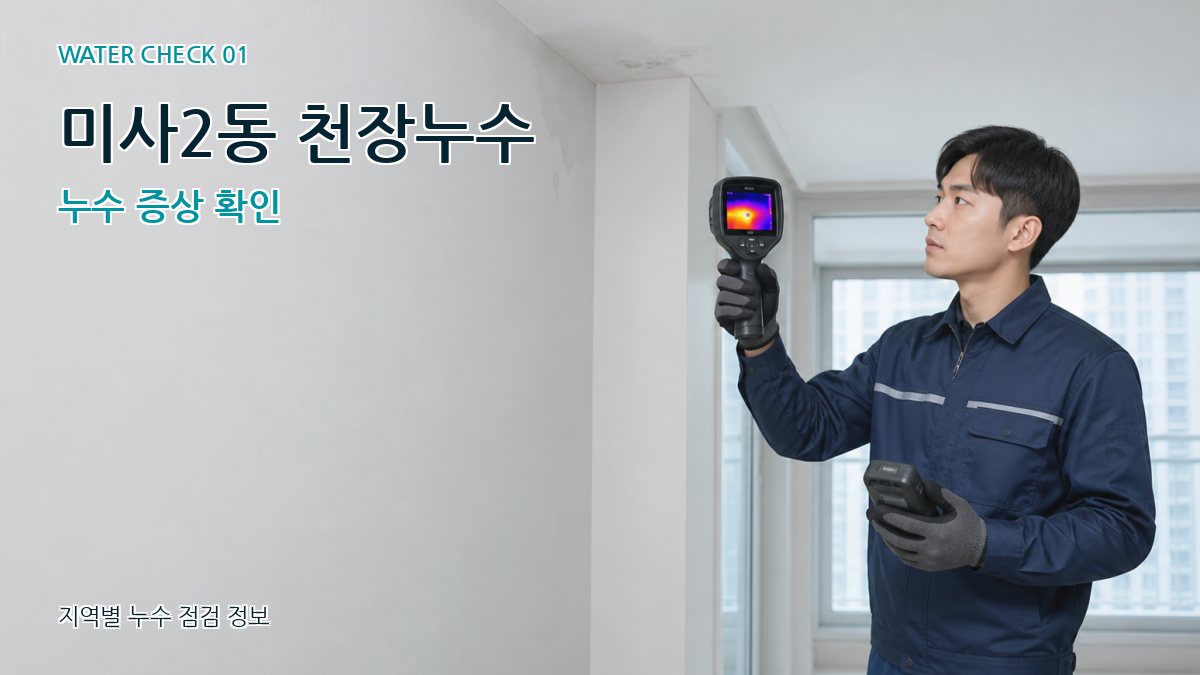 미사2동 천장누수 누수 증상 확인