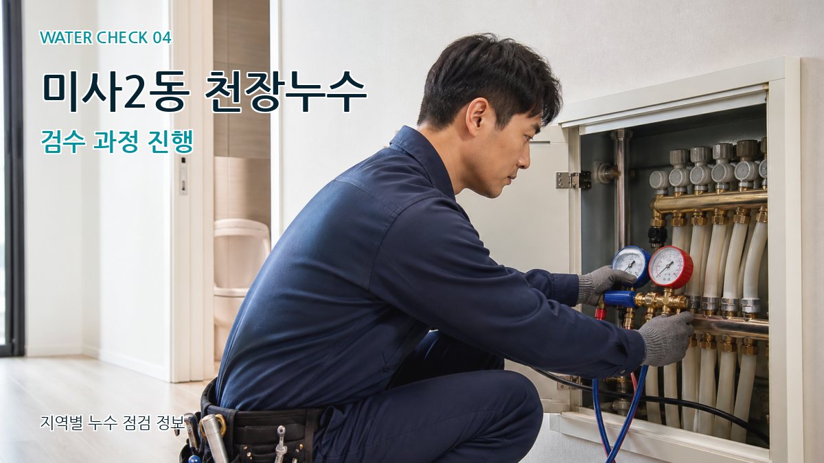 미사2동 천장누수 검수 과정 진행