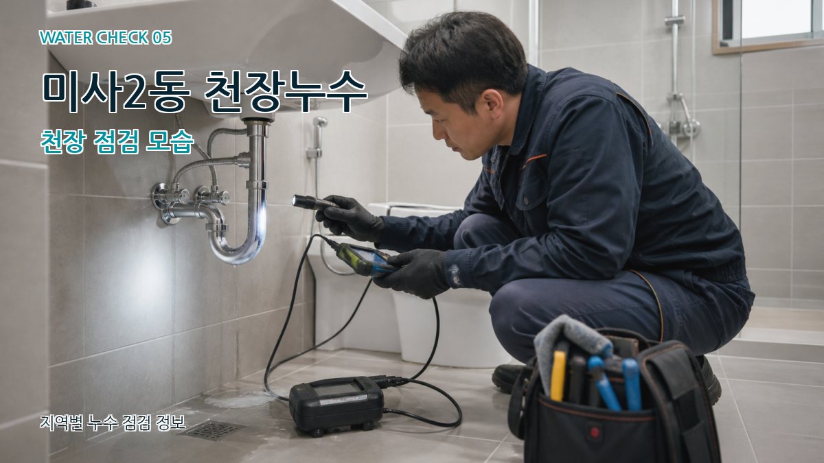 미사2동 천장누수 천장 점검 모습