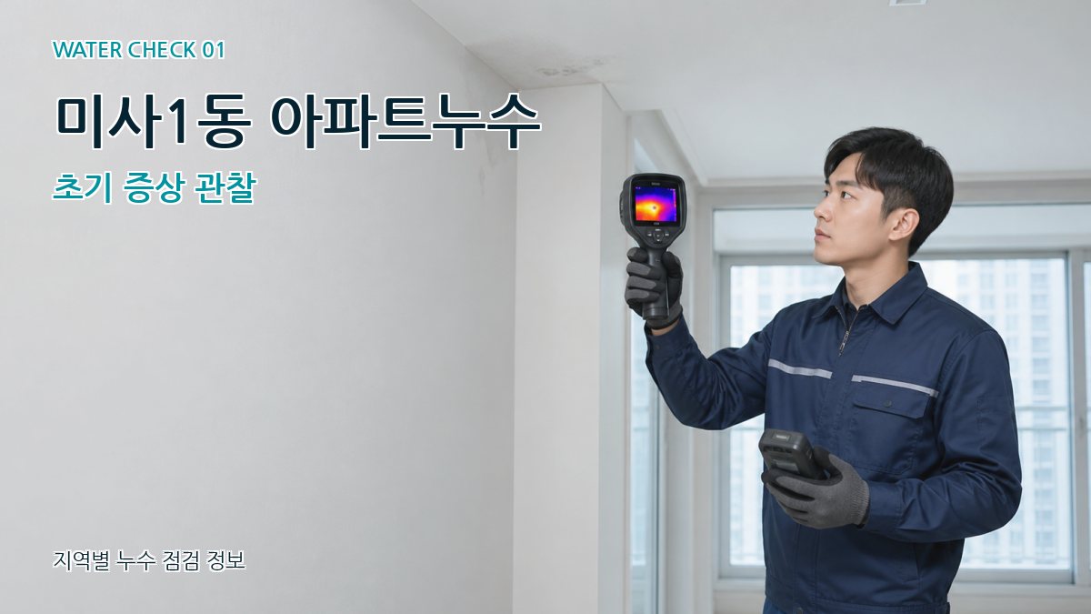 미사1동 아파트누수 초기 증상 관찰