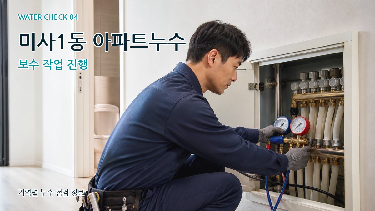 미사1동 아파트누수 보수 작업 진행