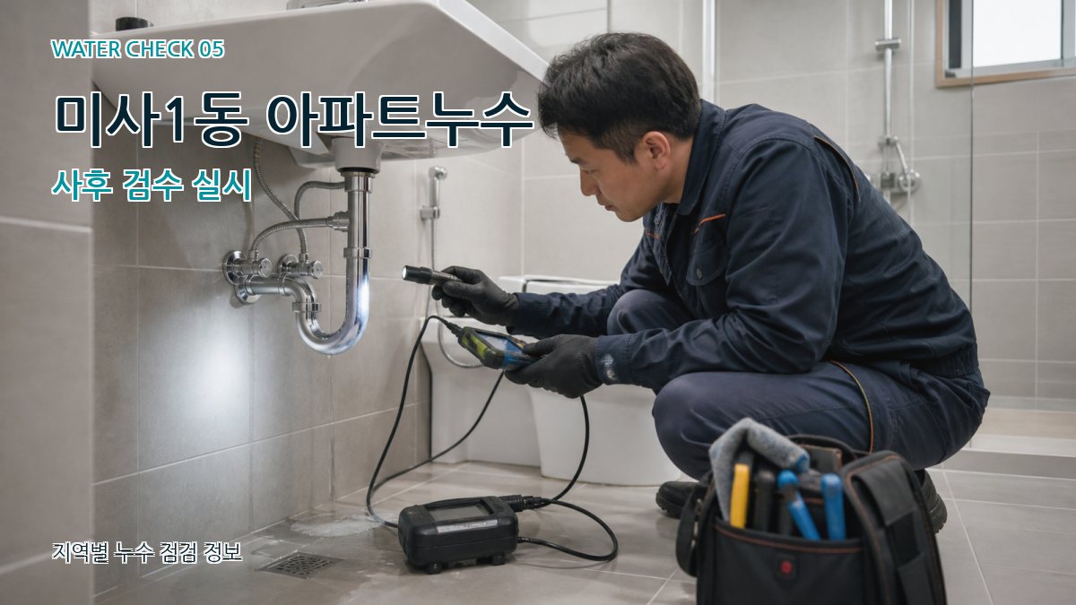 미사1동 아파트누수 사후 검수 실시