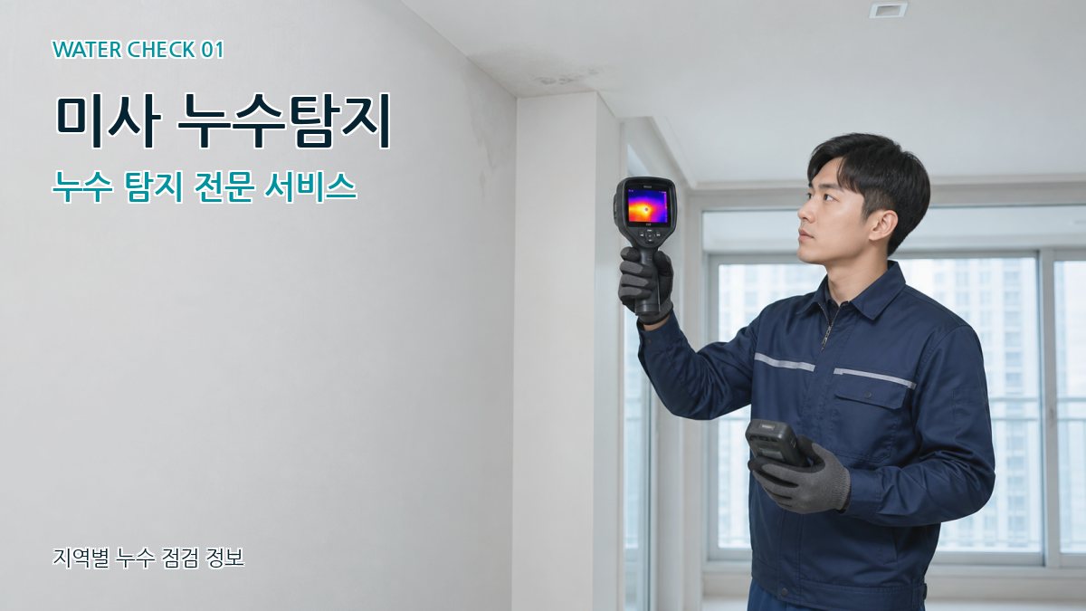 미사1동 아파트누수 누수탐지 이미지