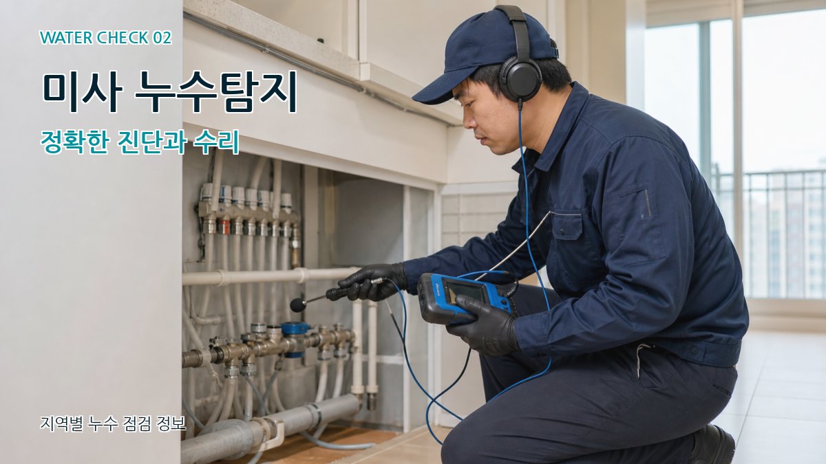미사1동 화장실누수 누수탐지 이미지