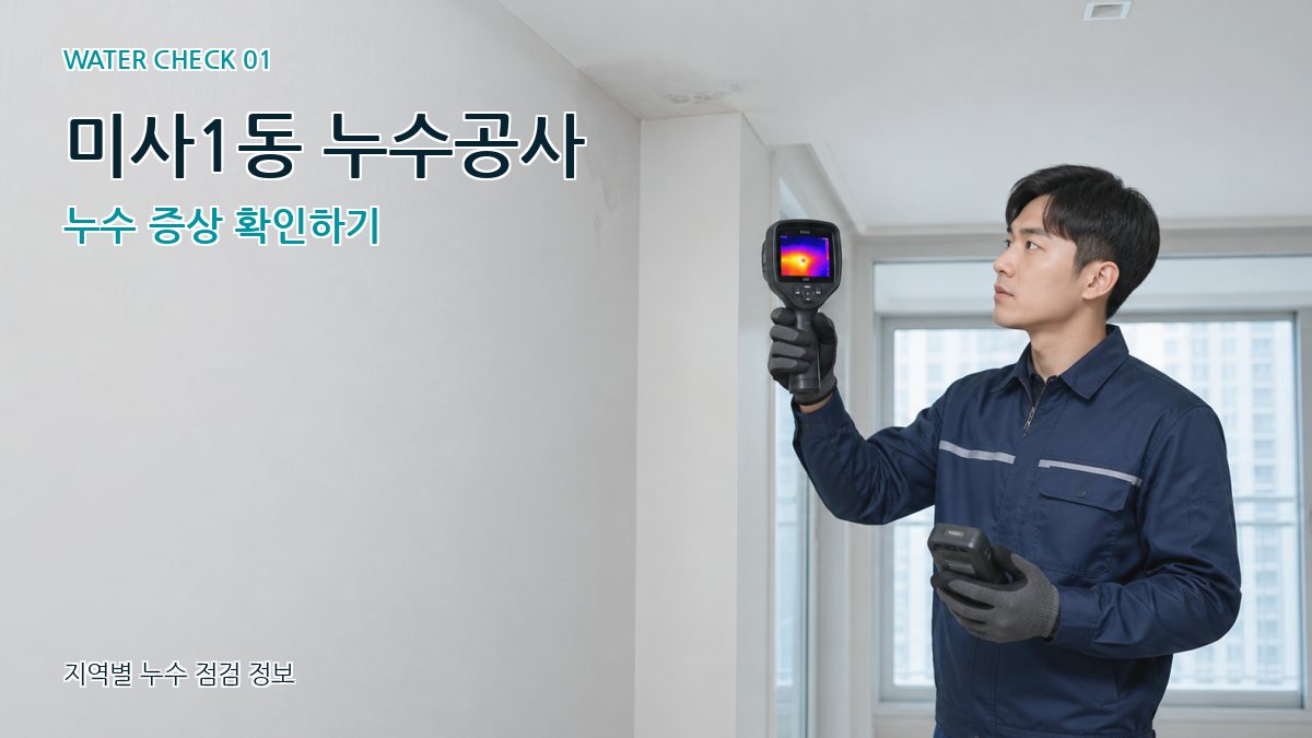 미사1동 누수공사 누수 증상 확인하기