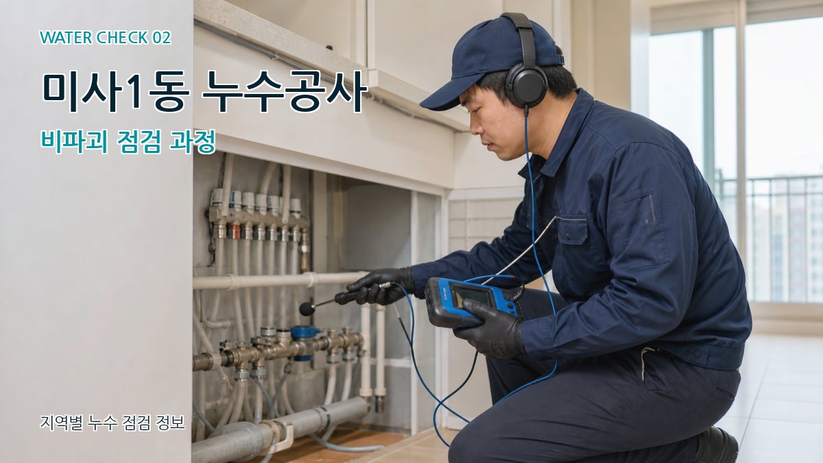 미사1동 누수공사 비파괴 점검 과정