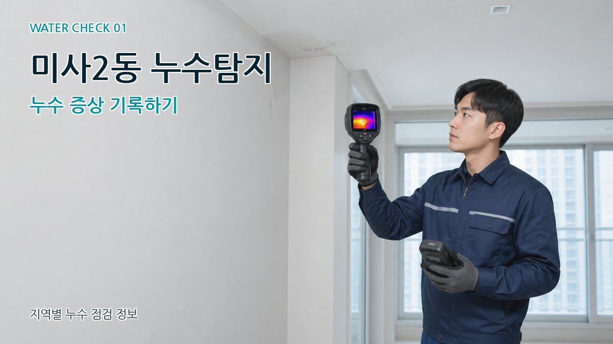 미사2동 누수탐지 누수 증상 기록하기