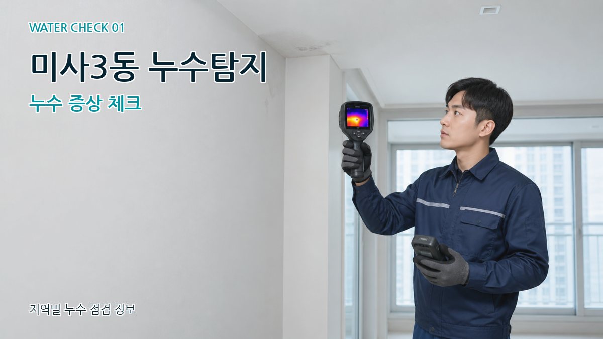 미사3동 누수탐지 누수 증상 체크