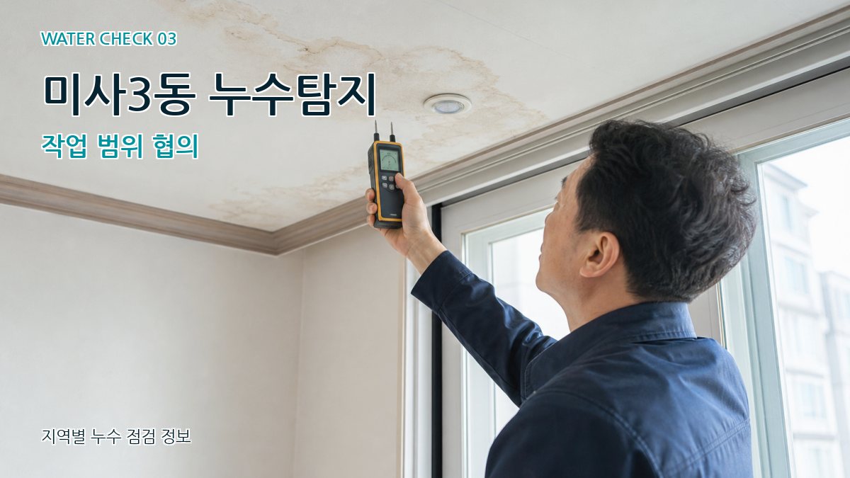 미사3동 누수탐지 작업 범위 협의