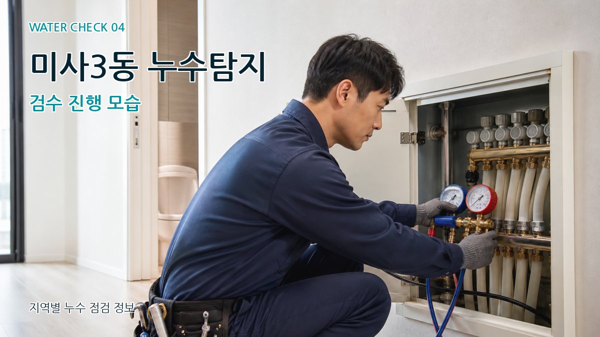 미사3동 누수탐지 검수 진행 모습