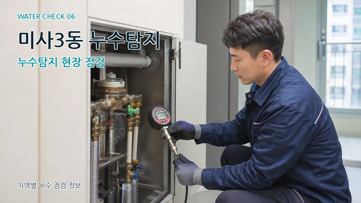 미사3동 누수탐지 누수탐지 현장 점검