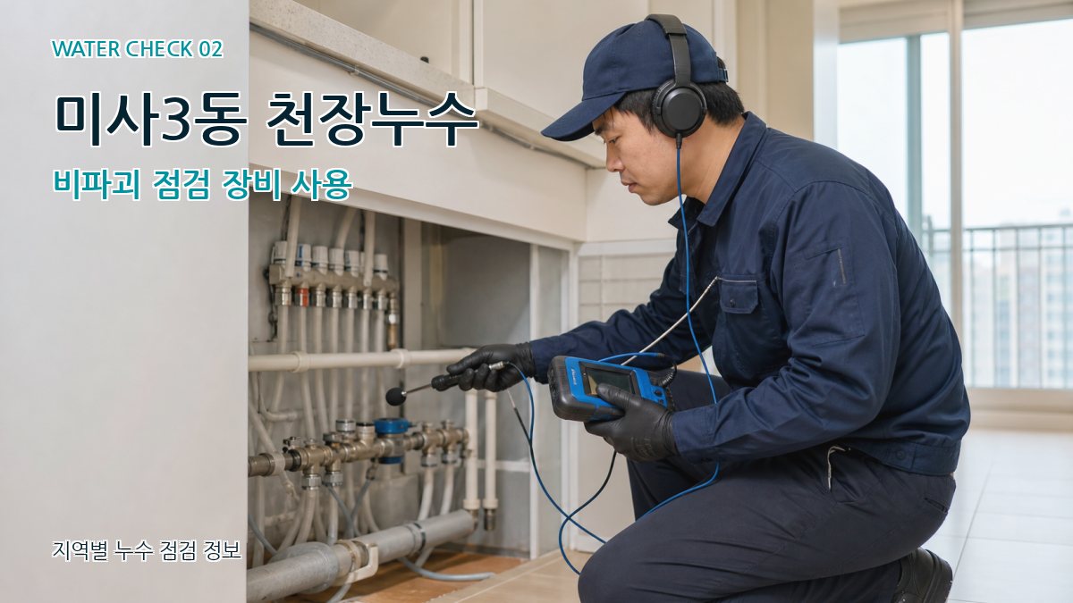 미사3동 천장누수 비파괴 점검 장비 사용