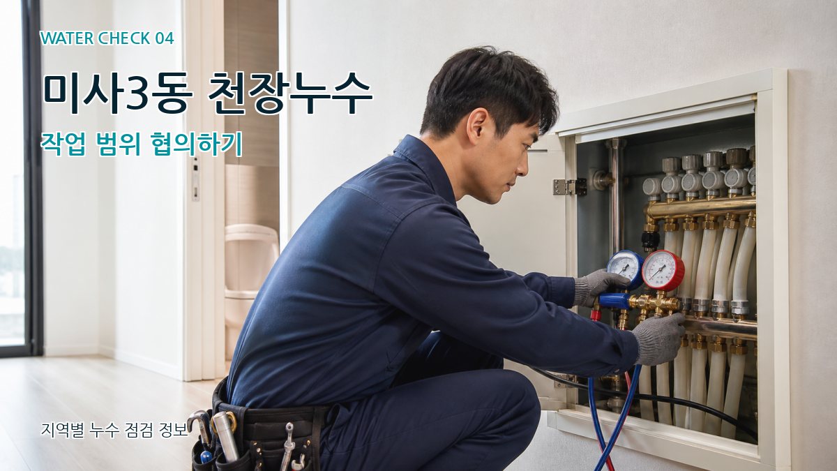 미사3동 천장누수 작업 범위 협의하기