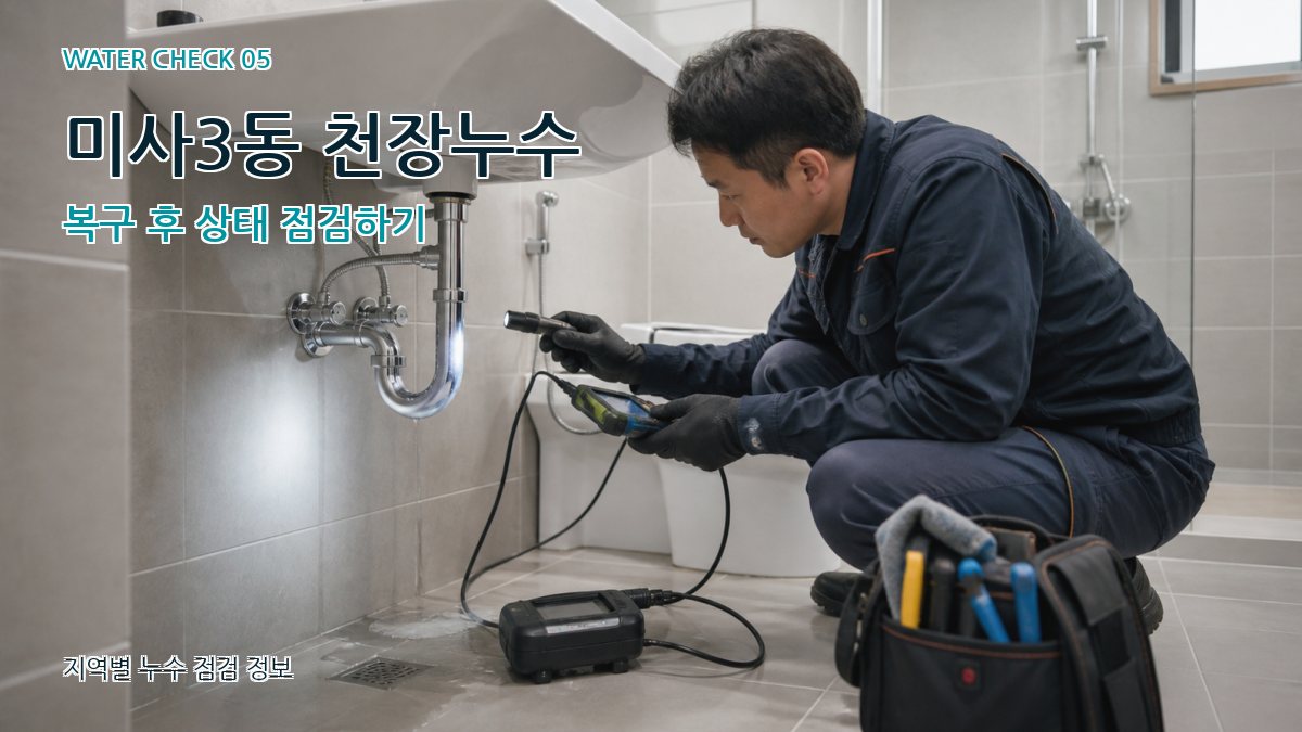 미사3동 천장누수 복구 후 상태 점검하기