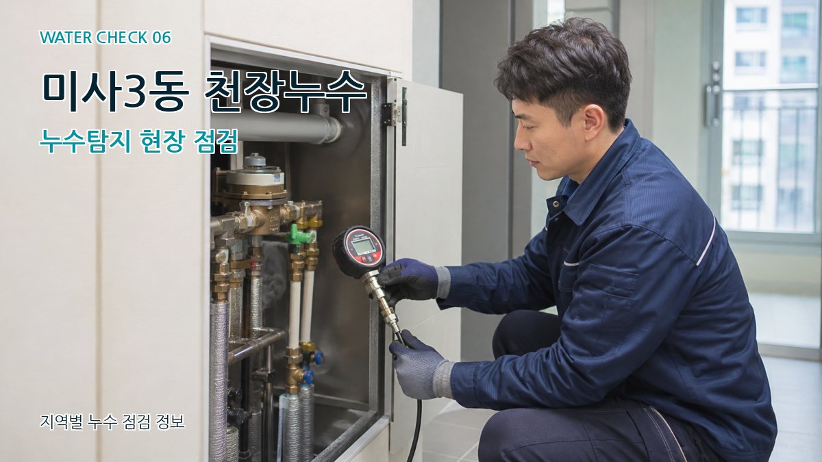 미사3동 천장누수 누수탐지 현장 점검