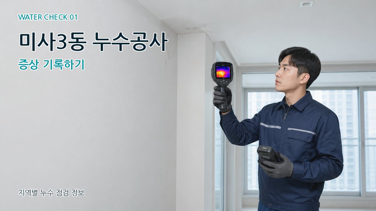 미사3동 누수공사 증상 기록하기