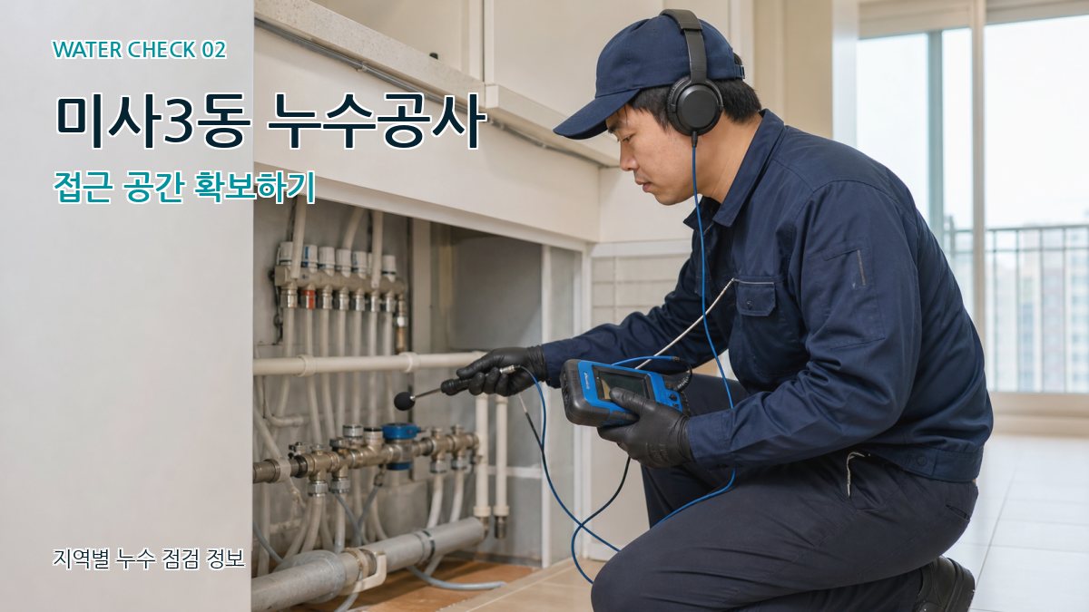 미사3동 누수공사 접근 공간 확보하기