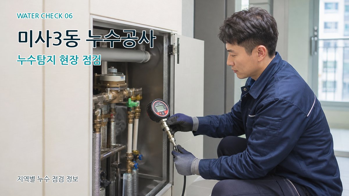 미사3동 누수공사 누수탐지 현장 점검