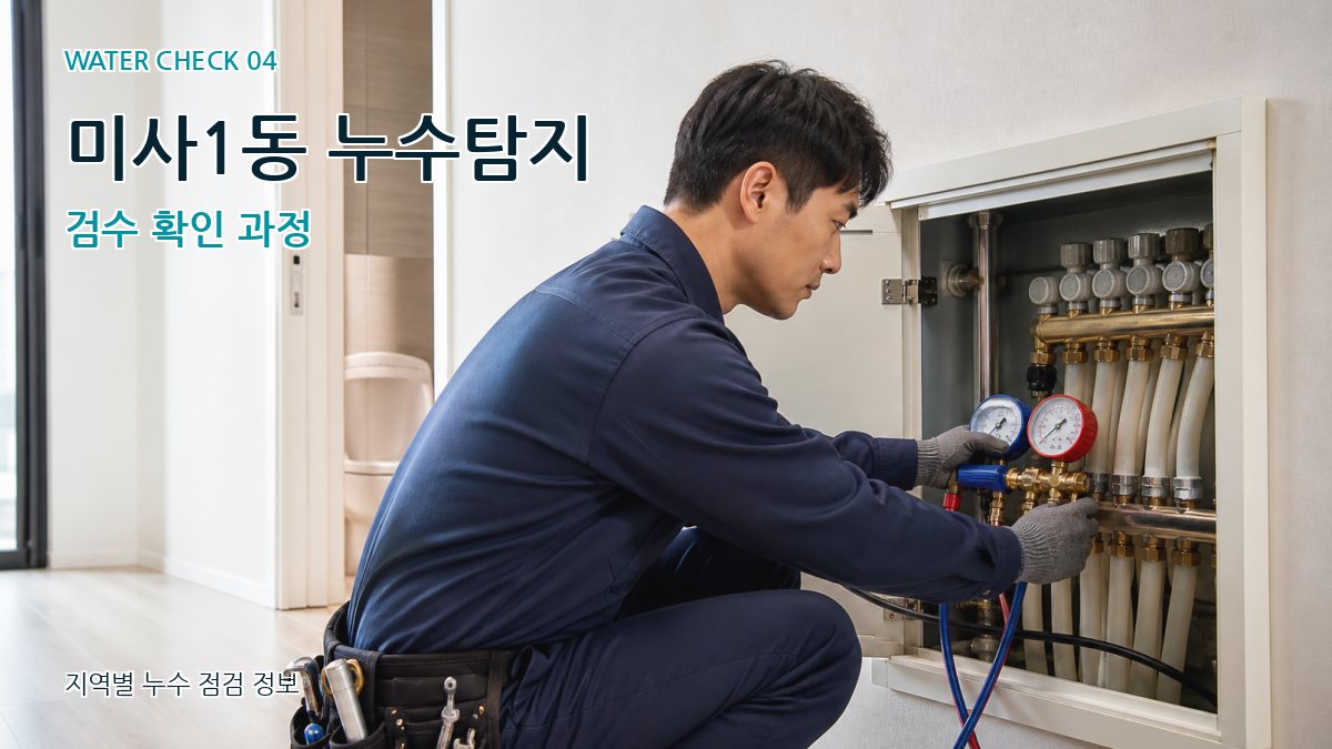 미사1동 누수탐지 검수 확인 과정