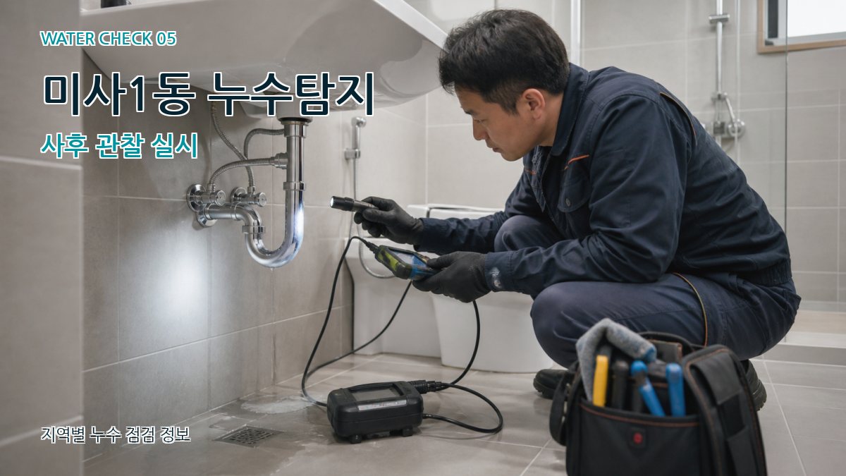 미사1동 누수탐지 사후 관찰 실시