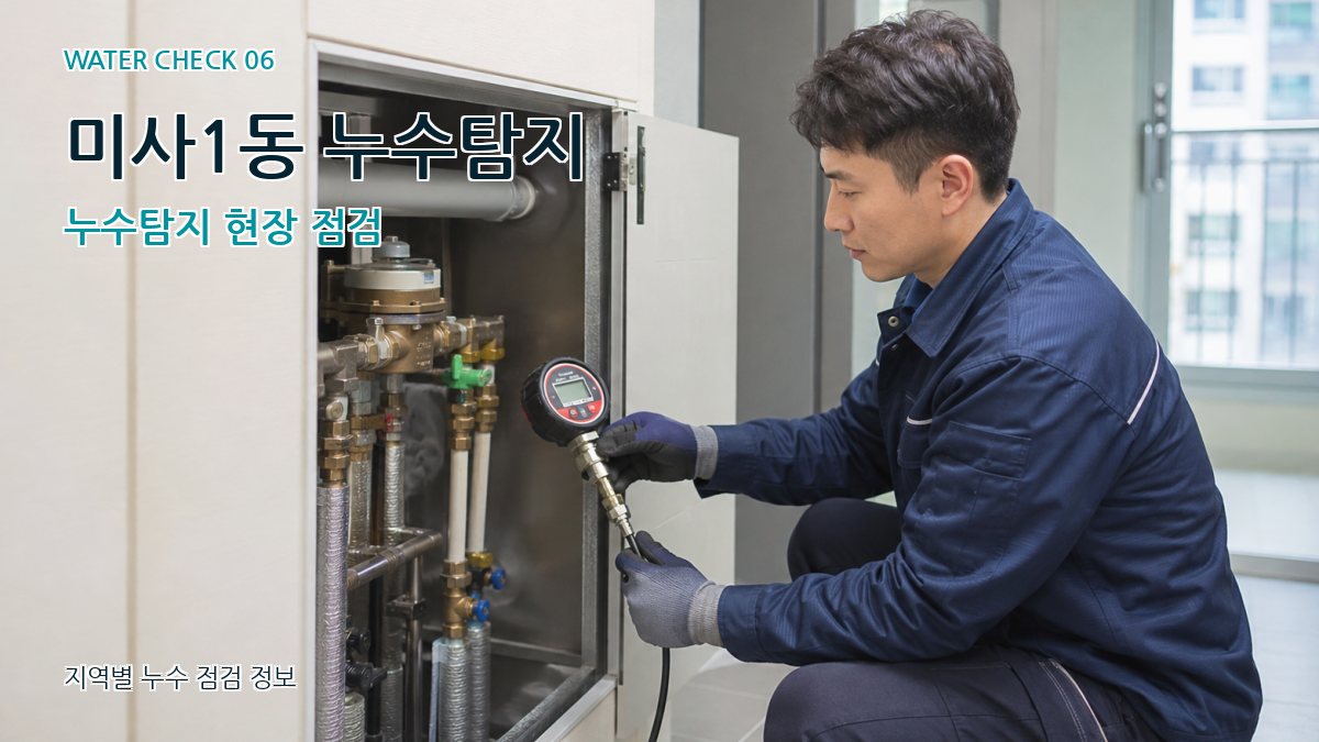 미사1동 누수탐지 누수탐지 현장 점검