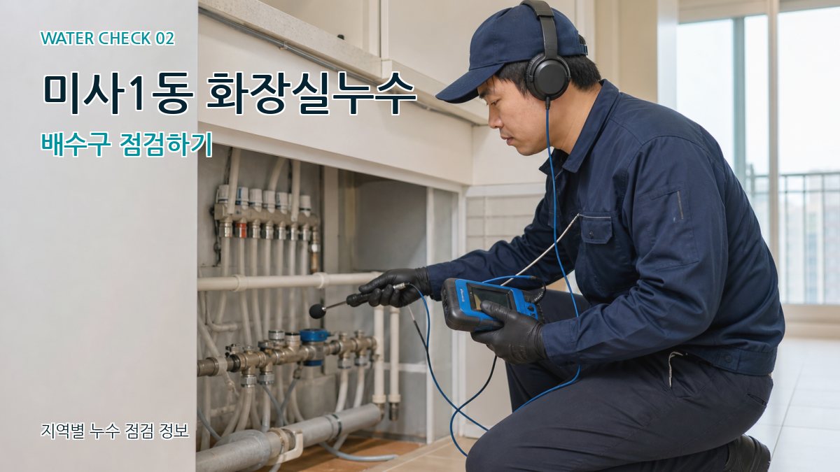 미사1동 화장실누수 누수탐지 이미지