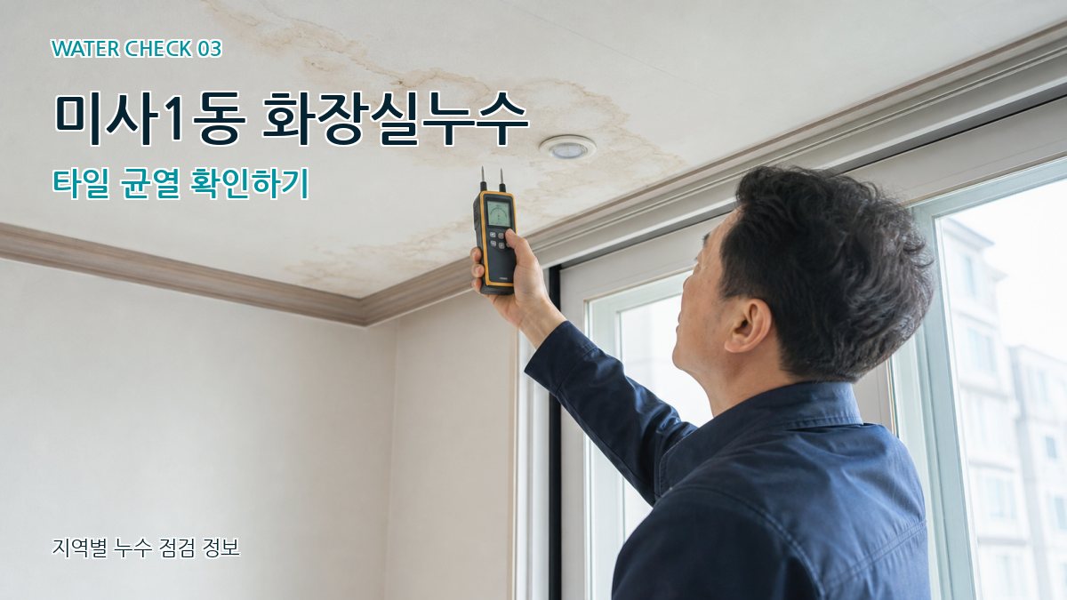 미사1동 천장누수 누수탐지 이미지