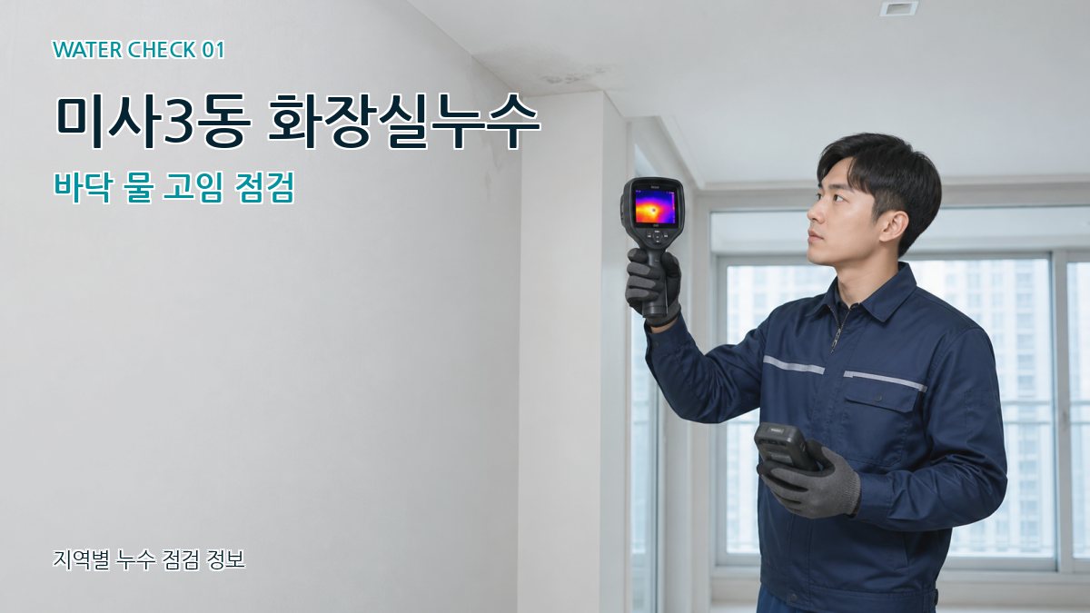 미사3동 아파트누수 누수탐지 이미지