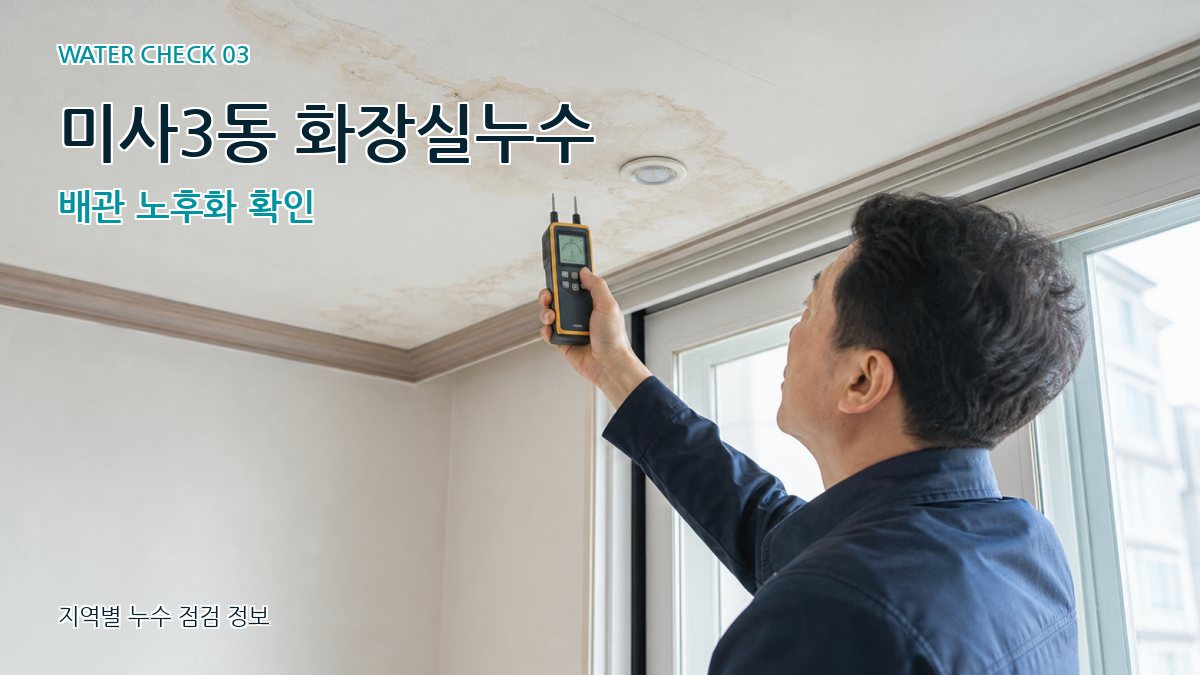 미사3동 천장누수 누수탐지 이미지